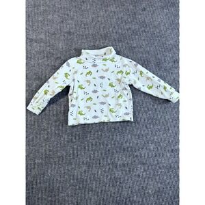 Okie Dokie Boys 4T Dinosaur Print Turtleneck Long Sleeve 100% Cotton‎ T-Shirt